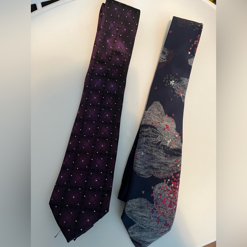 2pcs Men’s Tie (Piatelli Roma Silk Tie and One Japanese Generic Brand)